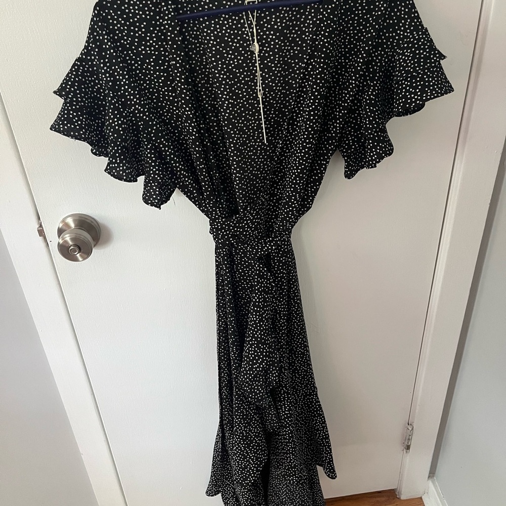 Black Ruffled Tiered Maxi Dress